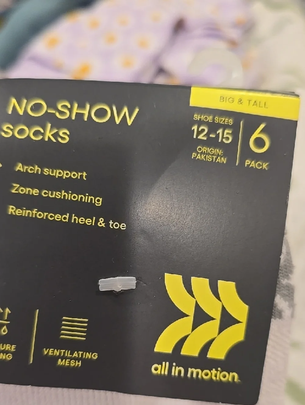 ❤️10/$40 New all in motion Men's White Athletic Socks Big Tall Sz 12-15 6 Pak